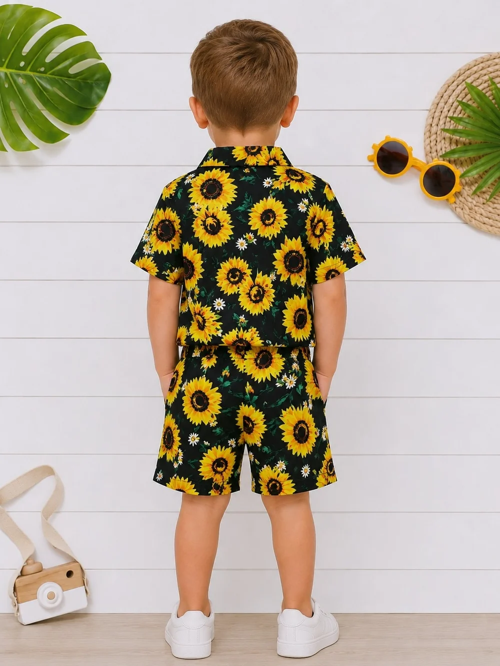 SHEIN BOYS SUNFLOWER SET SZ 4T
